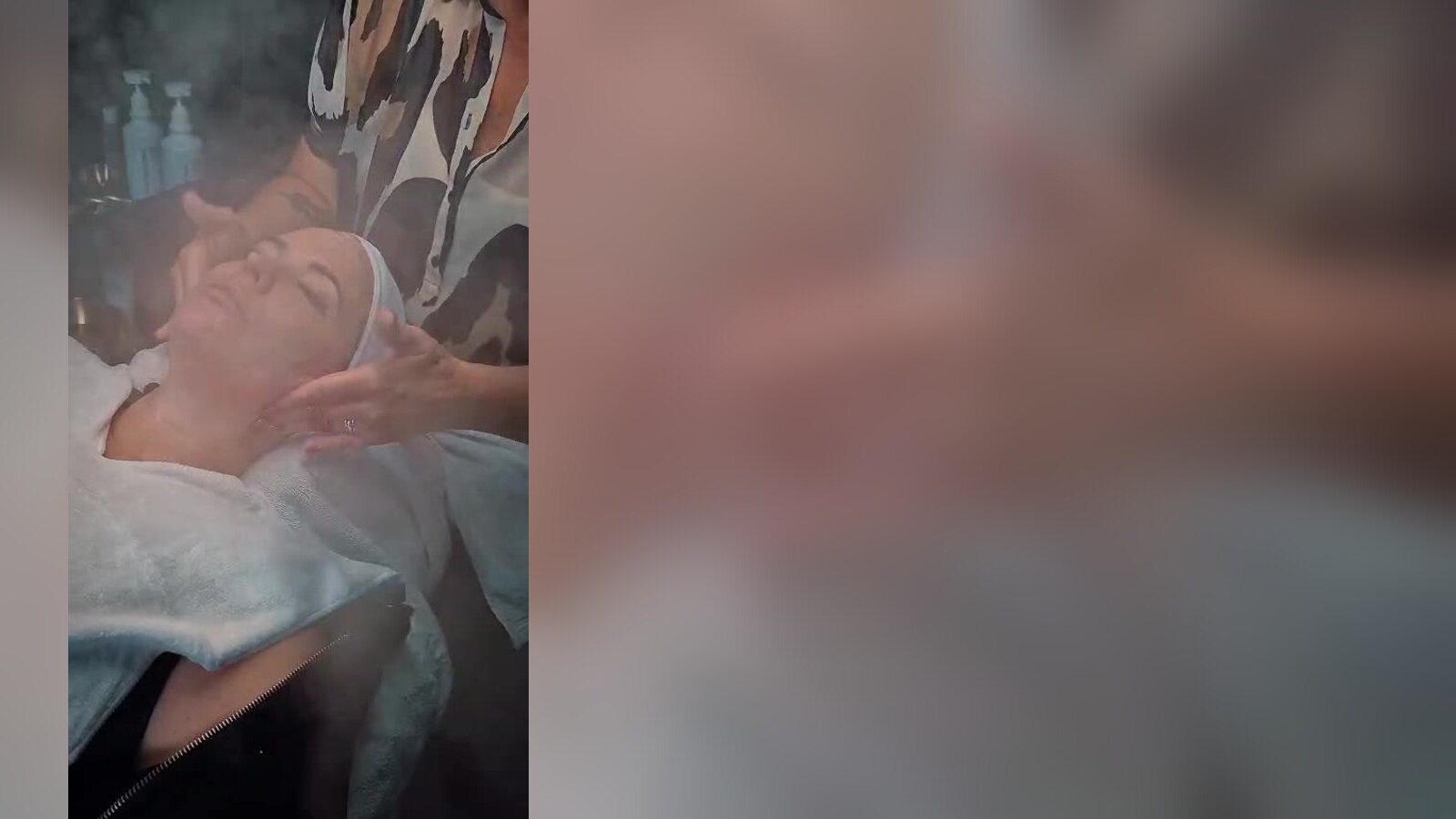 Gezichtsbehandeling tijdens een klassieke dieptereiniging